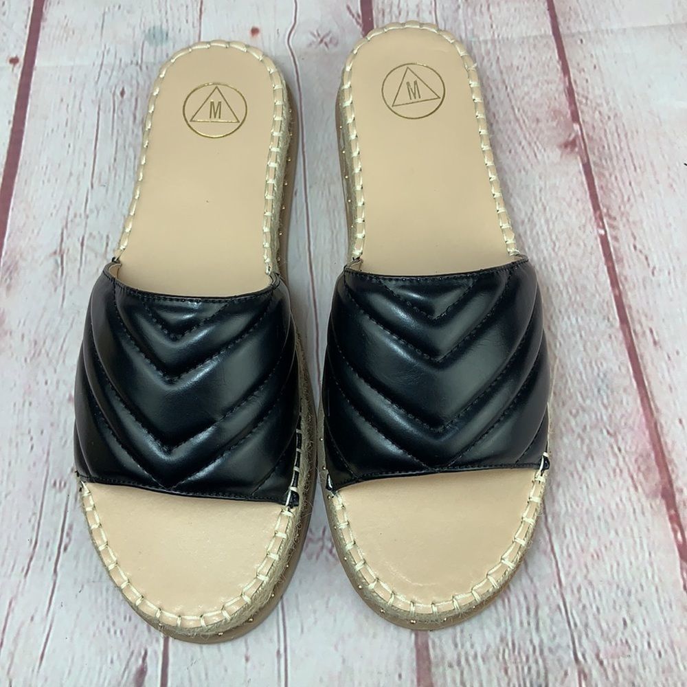MISSGUIDED PLATFORM SLIDE ESPADRILLE SANDALS - Picture 8 of 12